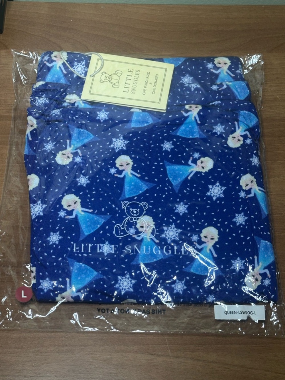 Little Snuggles Bamboo Queen Elsa Frozen Women’s LARGE Jogger Pajama Pants NWT